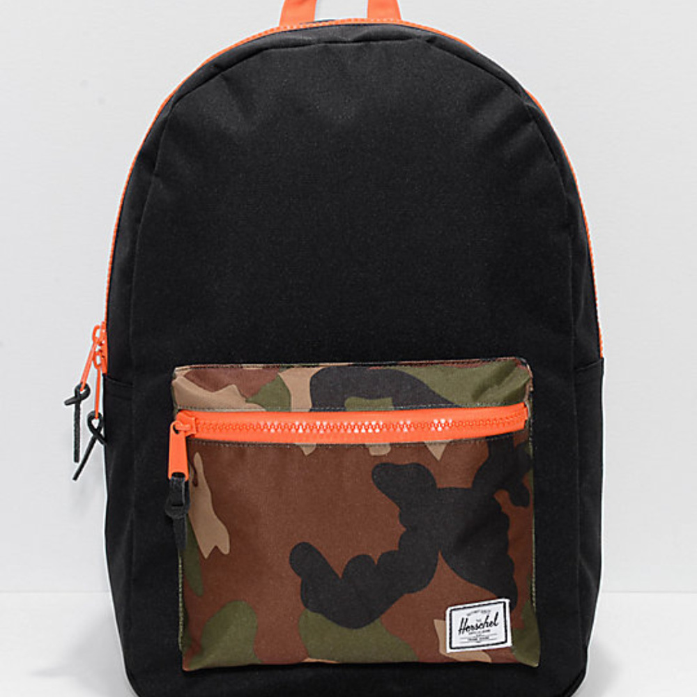 Herschel Heritage Black & Woodland Camo Backpack